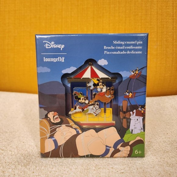 Loungefly Disney Mickey Minnie Brave Little Tailor Carousel Sliding 3" LE Pin - Picture 2 of 11